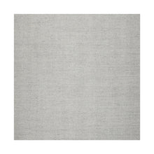 Square Ash Gray Color Hand Woven Textured New Zealand Wool Modern Oriental Rug