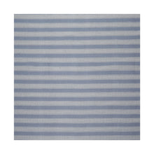 Square Tone on Tone Blue Color Hand Woven Striped New Zealand Wool Modern Oriental Rug