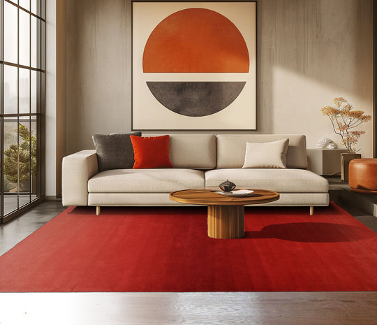 loomBloom Multi Size Coral Hand Tufted Wool Modern & Contemporary Ombre Designer Rug  Oriental Area Rug