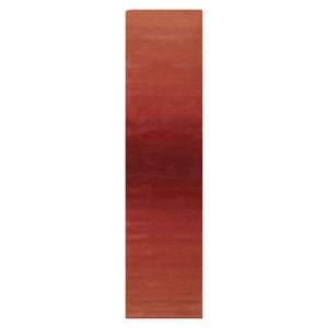 Runner Raspberry Rose Color Hand Tufted Designer Rug Wool Modern & Contemporary Oriental Rug