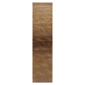 Runner Brown Camel Color Hand Tufted Designer Rug Wool Modern & Contemporary Oriental Rug