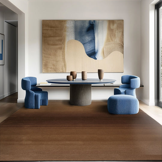 loomBloom Multi Size Brown Hand Tufted Wool Modern & Contemporary Ombre Designer Rug  Oriental Area Rug