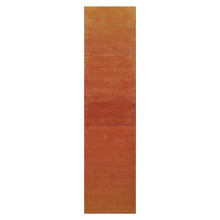 Runner Brunt Orange Gold Color Hand Tufted Designer Rug Wool Modern & Contemporary Oriental Rug