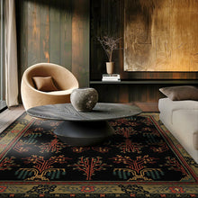 LoomBloom Multi Size Black Hand Tufted Traditional Arts & Crafts Wool Oriental Area Rug