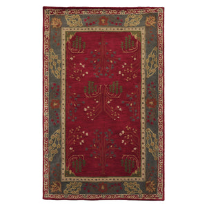 LoomBloom Multi Size Deep Magenta Hand Tufted Traditional Arts & Crafts Wool Oriental Area Rug