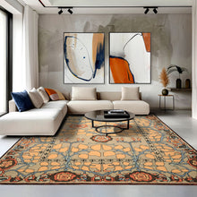 Multi Size Beige Peach Blue Color Hand Tufted Arts & Crafts Wool Transitional Oriental Rug