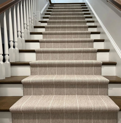 Runner Tan Ivory Color Hand Woven Flatweave Wool Contemporary Oriental Rug