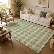 Multi Size Ivory Green Gray Color Hand Hooked  Wool Contemporary Oriental Rug