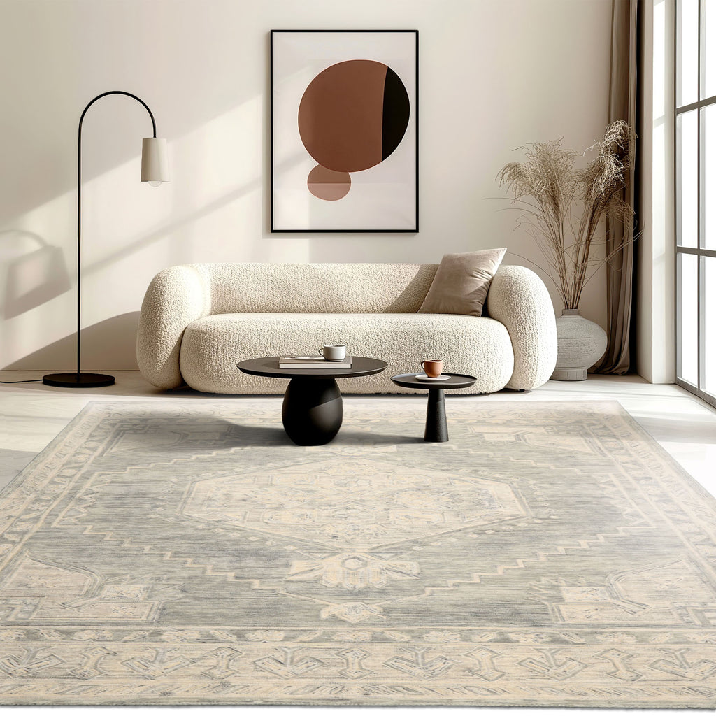 LoomBloom Multi Size Celadon Hand Tufted Traditional Medallion Wool Or ...
