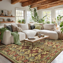 Multi Size Brown Sage Teal Color Hand Tufted William Morris Wool Arts & Crafts Oriental Rug