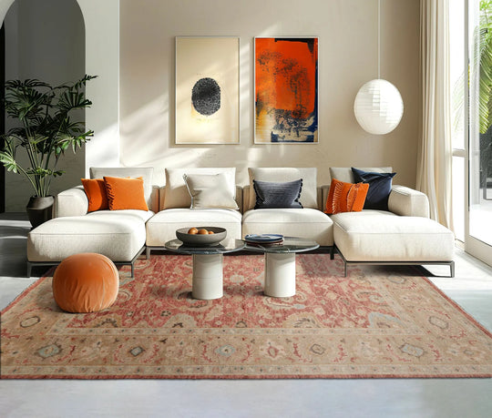 LoomBloom Multi Size Rust Hand Knotted Arts & Crafts Oushak Traditional  Wool Oriental Area Rug