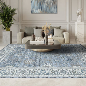 Multi Size Light Blue Gray Beige Color Hand Tufted Handmade Wool Modern & Contemporary Oriental Rug