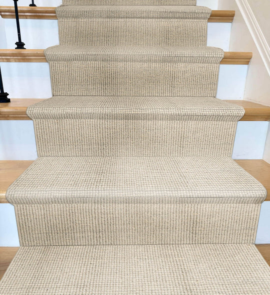 Beige Custom Size Stair/Hallway Runner Handmade Wool Rug 31 inch Wide Select Your Length upto 30 feet