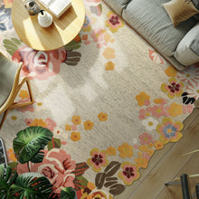 8x10 Mint, Blush, Gold Color Hand Tufted Irregular Rug Wool Modern & Contemporary Oriental Rug