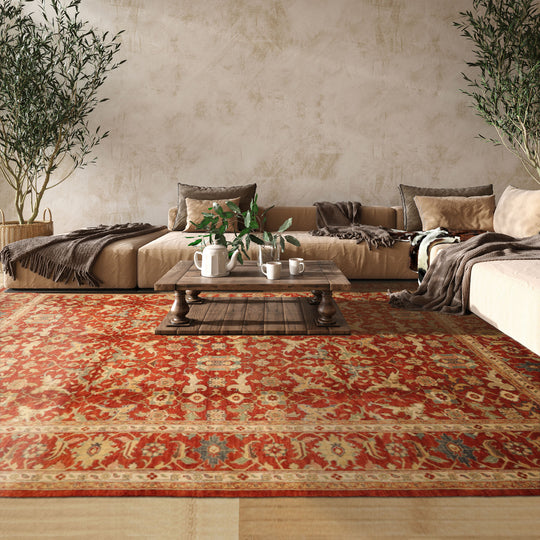 LoomBloom 9'9''x13'10" Rust Hand-Knotted Traditional Bidjar Wool Oriental Rug