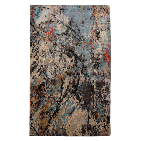 LoomBloom 3x5 Hand Knotted Wool Beige Tibetan Contemporary Rug