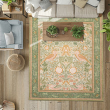 Multi Size Beige Gray Sage Color Hand Hooked William Morris Wool Traditional Oriental Rug