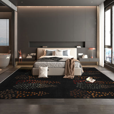 10x14 Charcoal, Gold, Aqua Color Hand Knotted Tibetan  Wool and Silk Contemporary Oriental Rug