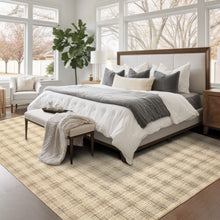 Multi Size Taupe Ivory Teal Color Hand Loomed  Wool Contemporary Oriental Rug