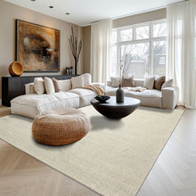 Multi Size Beige Seafoam Color Hand Loomed Berber Wool Contemporary Oriental Rug