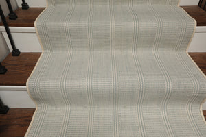 Multi Size Ivory  Light Blue Color Hand Loomed Flatweave Wool Modern Oriental Rug