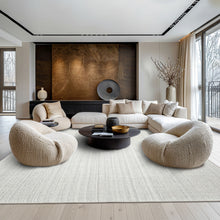 Multi Size Tone on Tone Gray Color Hand Loomed  Wool Contemporary Oriental Rug