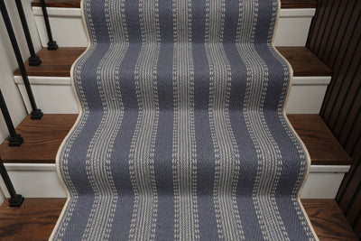 Multi Size Denim Ivory Color Hand Loomed Flatweave Wool Modern Oriental Rug
