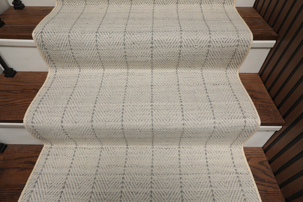 Multi Size Ivory  Gray Color Hand Loomed Flatweave Wool Contemporary Oriental Rug