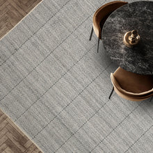 Multi Size Ivory  Gray Color Hand Loomed  Wool Geometric Oriental Rug