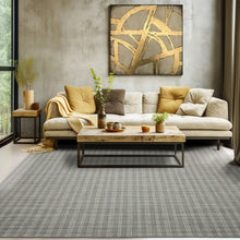 Multi Size Slate Ivory Color Hand Woven  Wool Modern Oriental Rug