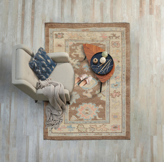 LoomBloom 3x5 Camel Hand Knotted Turkish Arts & Crafts/Mission Oushak Wool Oriental Area Rug