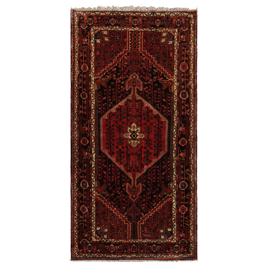 5x9'11'' Hand Knotted Wool Rust Malayer Traditional Plush Pile Rug