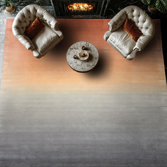 Multi Size Hand Loomed Wool Gray Ombre Modern & Contemporary Rug