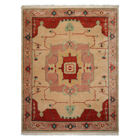 9x12 Hand Knotted Wool Ivory Tibetan Arts & Crafts Plush Pile Tufenkian Swiss Wash Rug