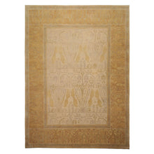 8x10 Beige, Gold, Taupe Color Hand Woven Aubusson Savonnerie Wool Traditional Oriental Rug