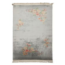 6x9 Gray, Green, Rose Color Hand Knotted French Aubusson Savonnerie Wool Traditional Oriental Rug