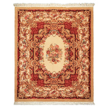 8x10 Ivory, Rose, Blush Color Hand Knotted French Aubusson Savonnerie Wool Traditional Oriental Rug