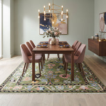Multi Size Green Pink Navy Color Hand Knotted Oushak Wool Traditional Oriental Rug