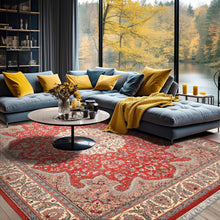 9x12 Orange, Ivory, Taupe Color Hand Knotted Indo Tabriz Wool Traditional Oriental Rug