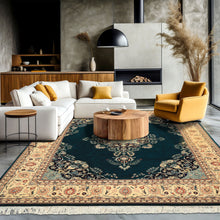 8x10 Teal, Ivory, Navy Color Hand Knotted Pak Persian New Zealand Wool Traditional Oriental Rug