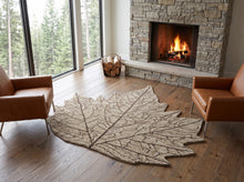 Multi Size Beige Tan Brown Color Hand Hooked Leaf Jute loop Contemporary Oriental Rug