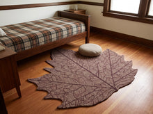 Multi Size Tan Rust Maroon Color Hand Hooked Leaf Jute loop Contemporary Oriental Rug