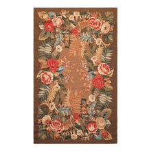 4x6 Red, Beige, Ivory Color Hand Woven French Needlepoint Wool Traditional Oriental Rug