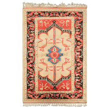 3x5 Light Peach, Coral, Aqua Color Hand Knotted Turkish Kula Wool Traditional Oriental Rug