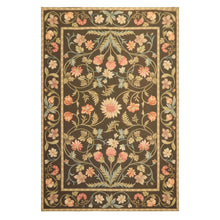 6x9 Green, Gold, Aqua Color Hand Woven French Aubusson Needlepoint Wool Traditional Oriental Rug