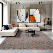 Multi Size Black Coral Ivory Color Hand Woven  Wool Modern & Contemporary Oriental Rug