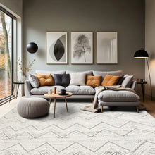 Multi Size Ivory Black Beige Color Hand Woven  Wool Modern & Contemporary Oriental Rug