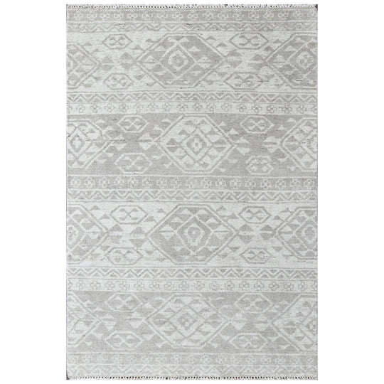 3'11''x5'10'' Hand Knotted Wool Beige Oushak Southwestern Rug