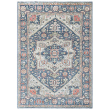 8'3x12 Slate, Beige, Blush Color Hand Knotted Oushak Wool  Oriental Rug