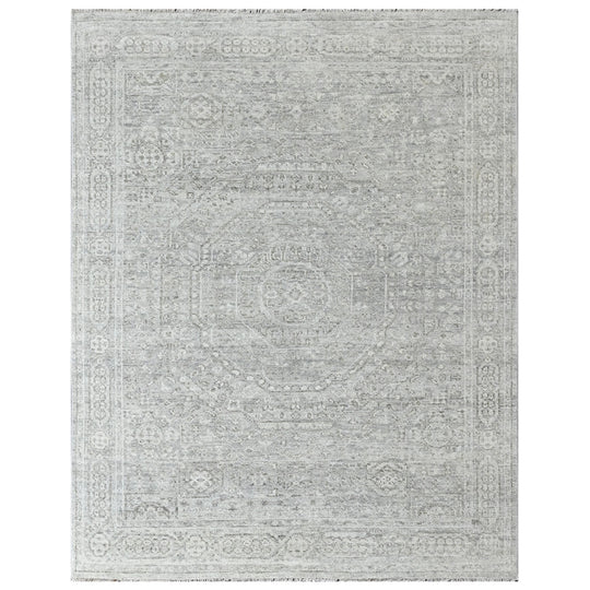7'8''x9'9'' Hand Knotted Wool Beige Oushak Traditional Rug
